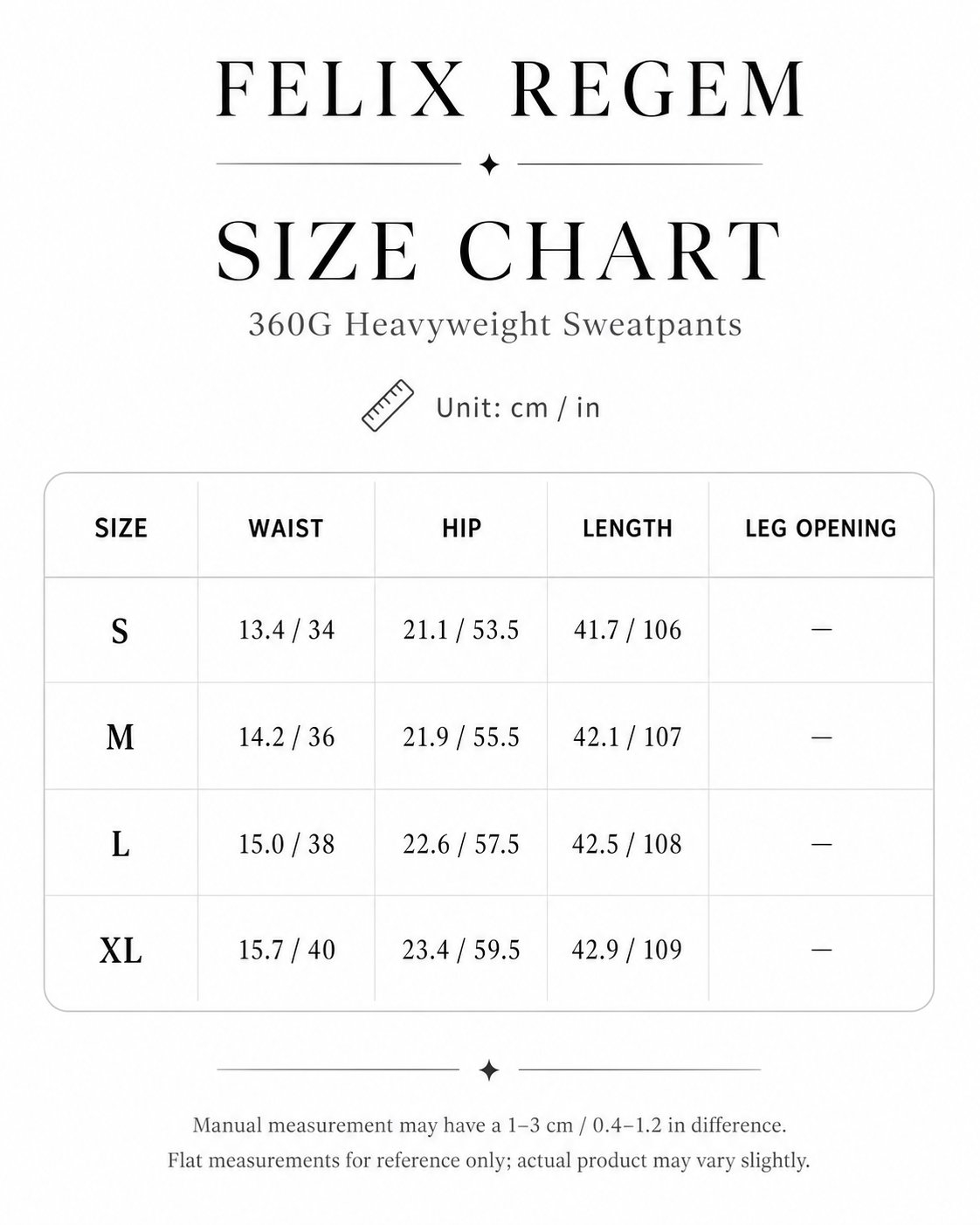 Felix Regem 360G sweatpants styling and fit reference