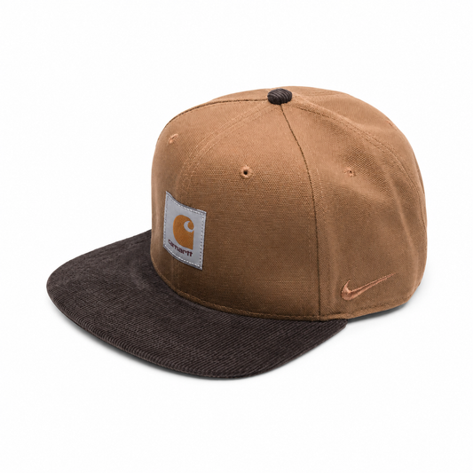Nike x Carhartt WIP Brown Corduroy Flat Brim Adjustable Cap