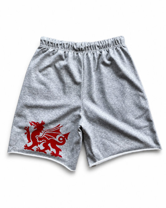 Felix Regem Number 6 French Terry Raw Hem Sweat Shorts