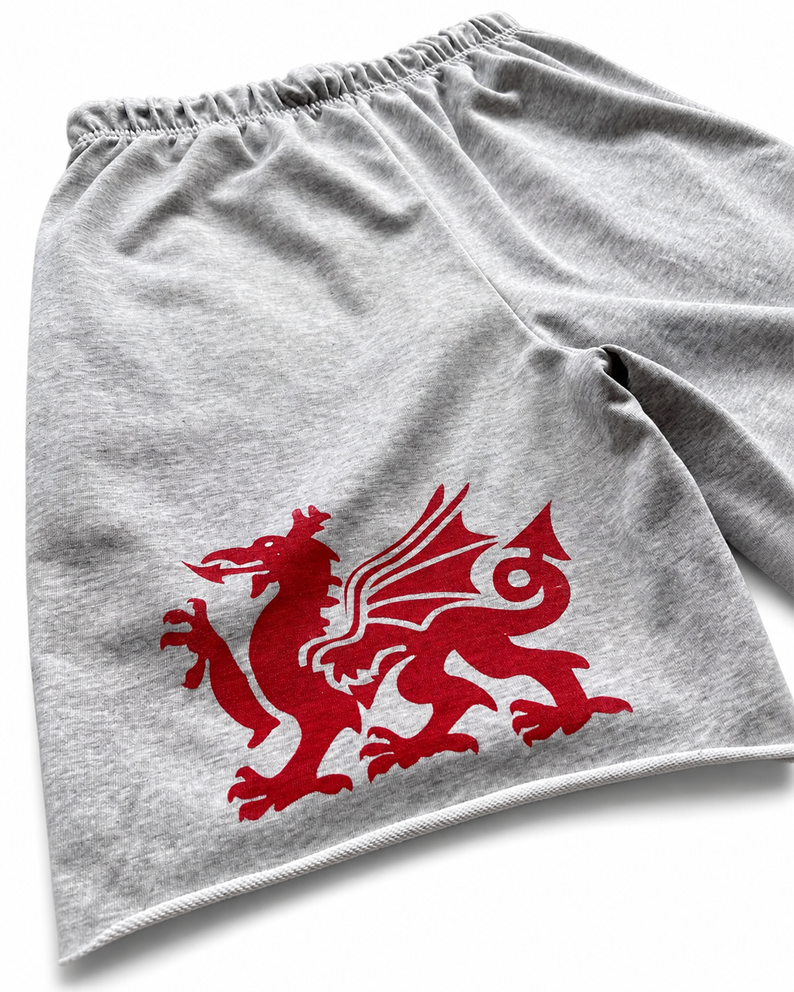 Felix Regem French terry raw hem shorts detail