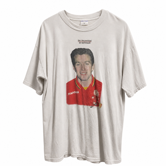 [Vintage] 1990s Marc Wilmots "Het Nieuwsblad" Graphic Football Tee