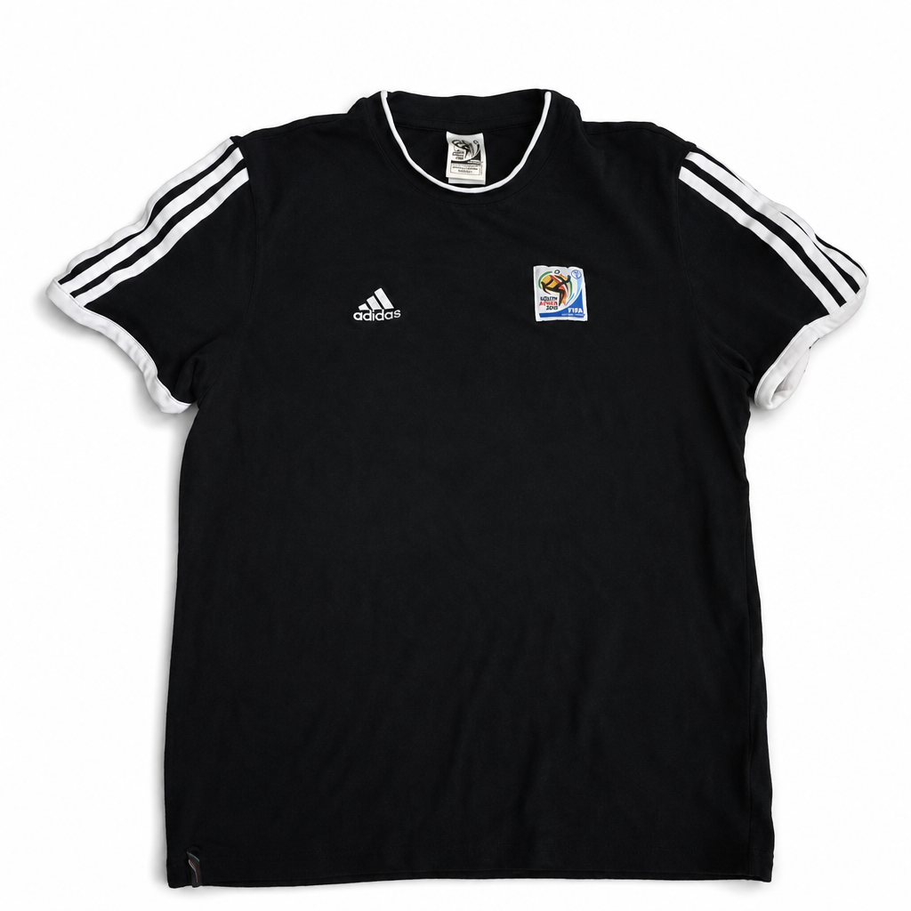 Deadstock vintage Adidas 2010 South Africa World Cup commemorative T-shirt selected by H.K.Studio front view