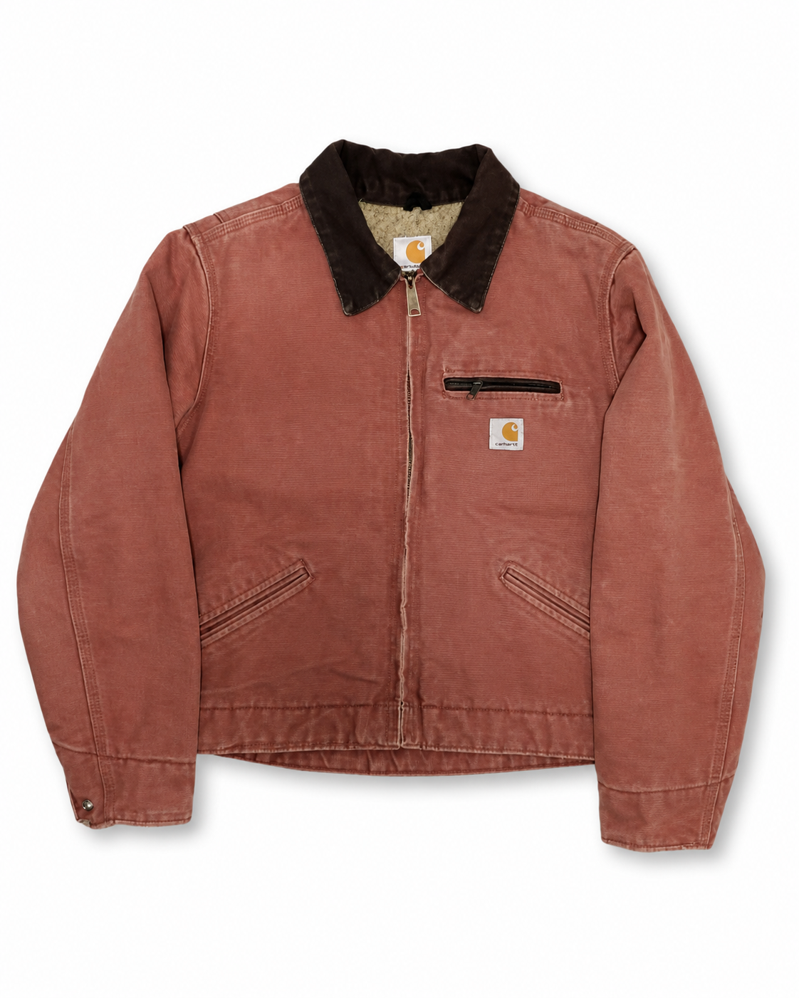 Vintage Carhartt WJ097 VRS Detroit Jacket in salmon size S - H.K.Studio curated workwear product image 1