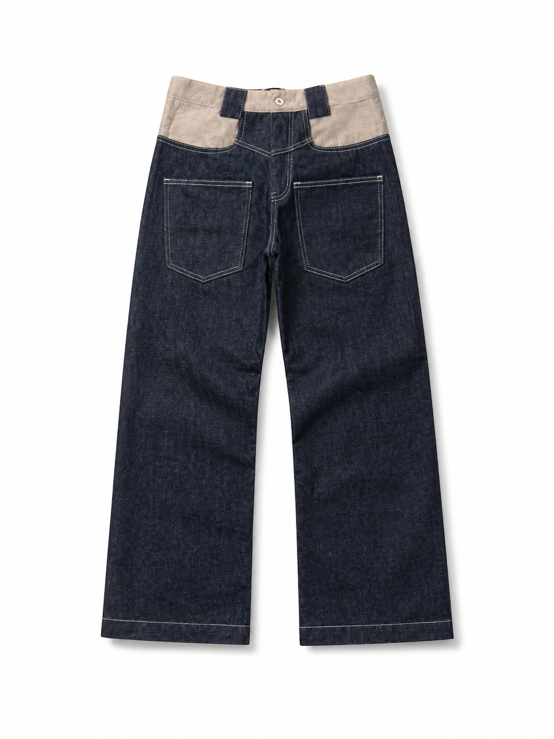 Felix Regem patchwork denim jeans back view