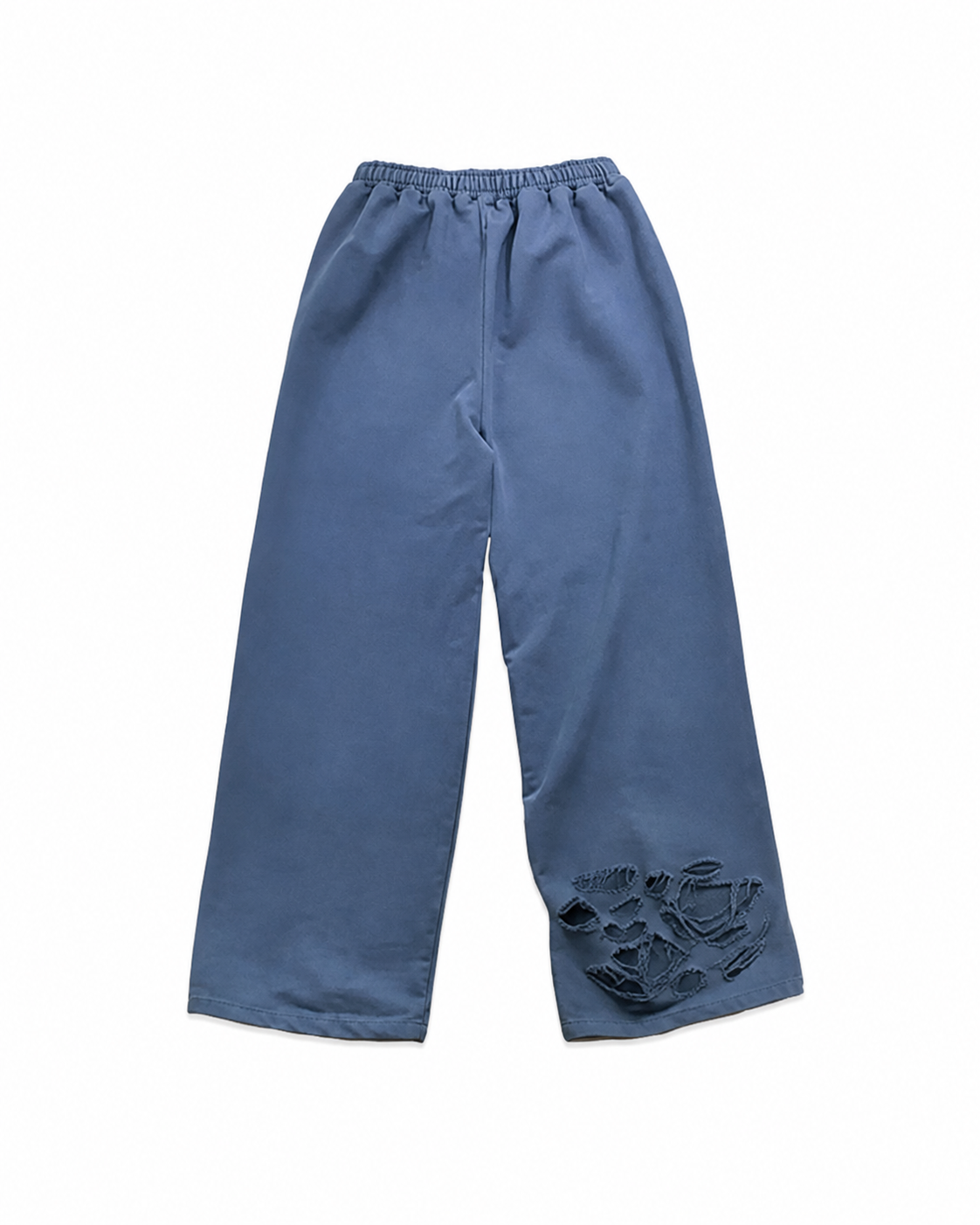 Felix Regem distressed sweatpants back view with badge print detail