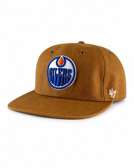 Carhartt x ’47 Brand Edmonton Oilers Brown Adjustable Baseball Cap