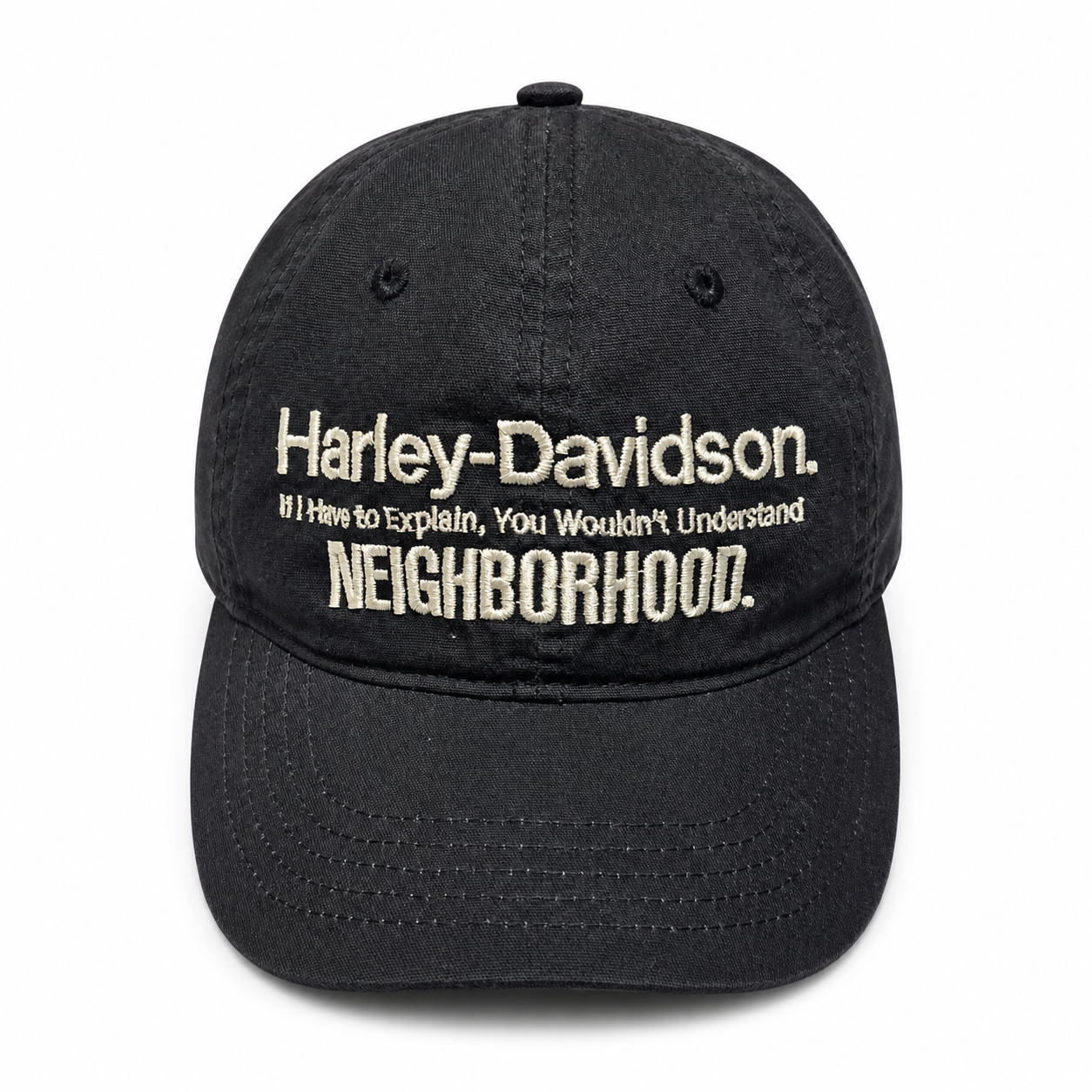 Neighborhood x Carhartt x Harley-Davidson distressed cap - H.K.Studio