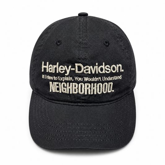 Neighborhood x Carhartt x Harley-Davidson Distressed Blue Grey Adjustable Cap