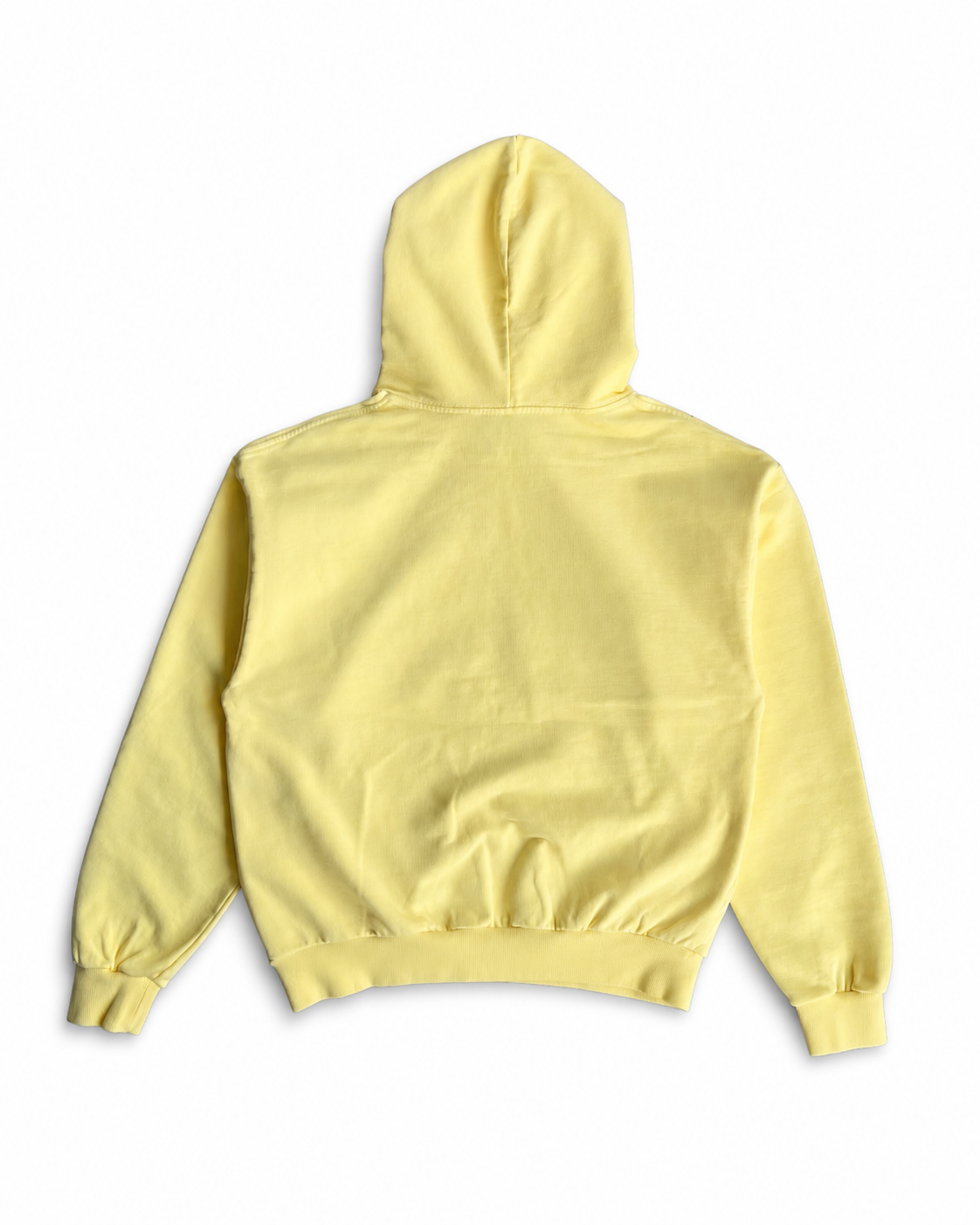 Felix Regem yellow washed hoodie front view