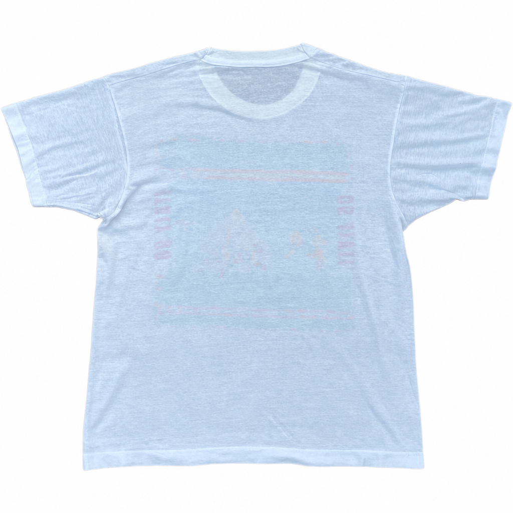 Vintage 1990 Italy World Cup graphic T-shirt print detail